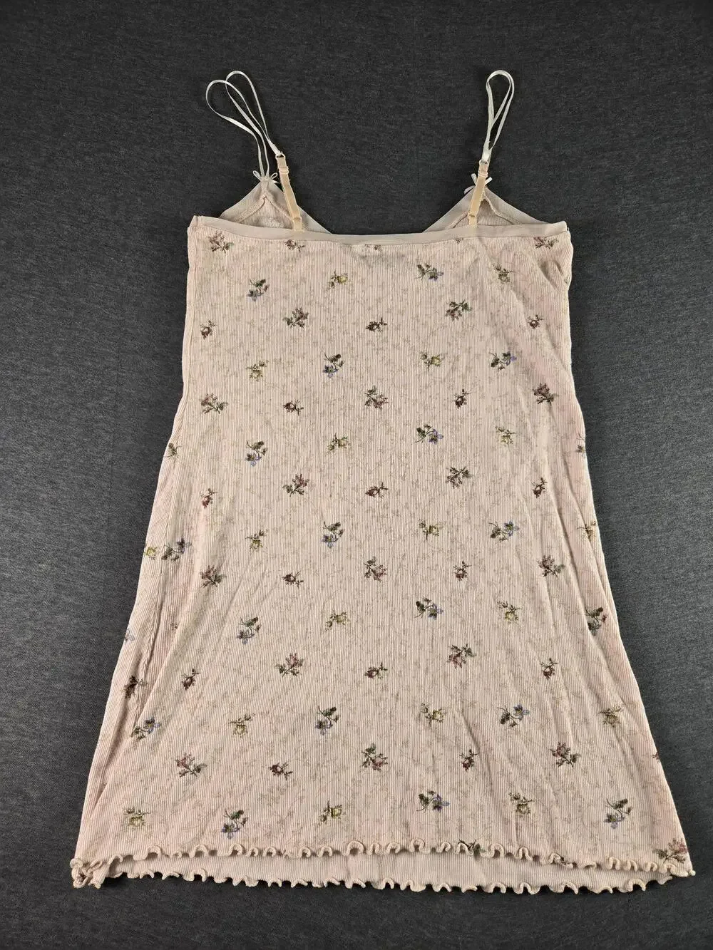 Lauren Ralph Lauren Slip Womens Small Floral Cotton Adjustable Straps Night Gown